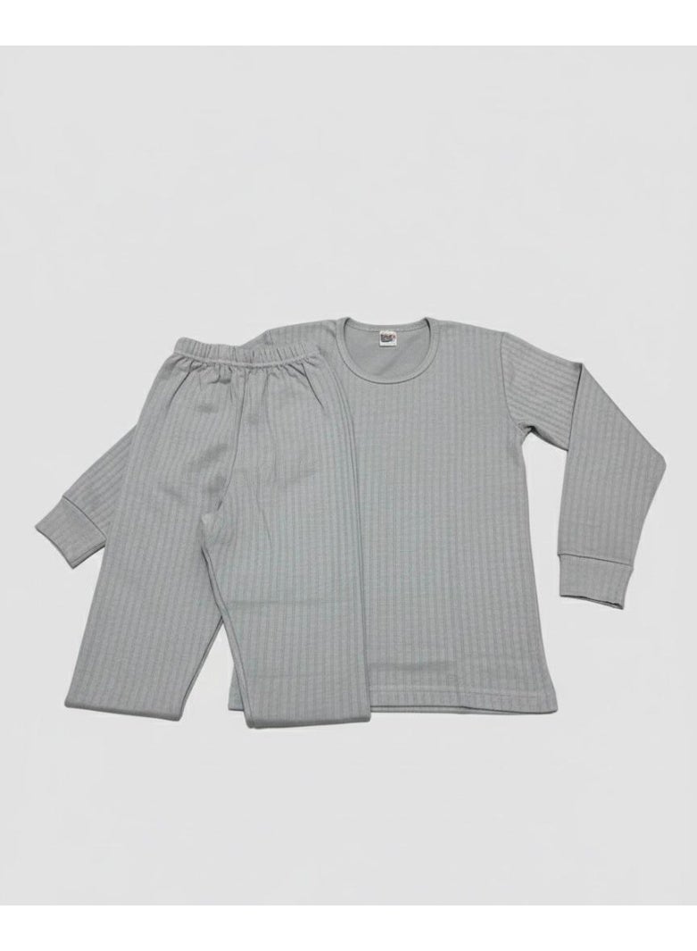 Shiraa Boys Thermal Underwear Set - 100% Cotton - Long Sleeve Top & Pants - Image 1
