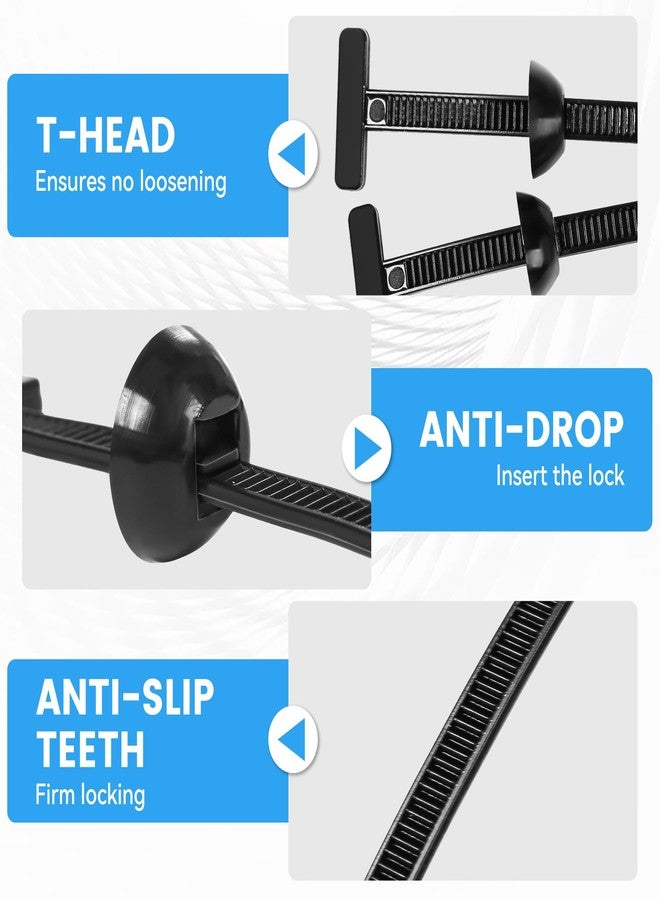 GZXYA 100 Pcs Nylon Universal Cable Tie Buckle - New Multifunctional Nylon Zip Ties With Pin & Button Design Plastic Cable Ties Tool Fasteners Car Body UV Resistant Zipties for Car Daily Repair - Image 4