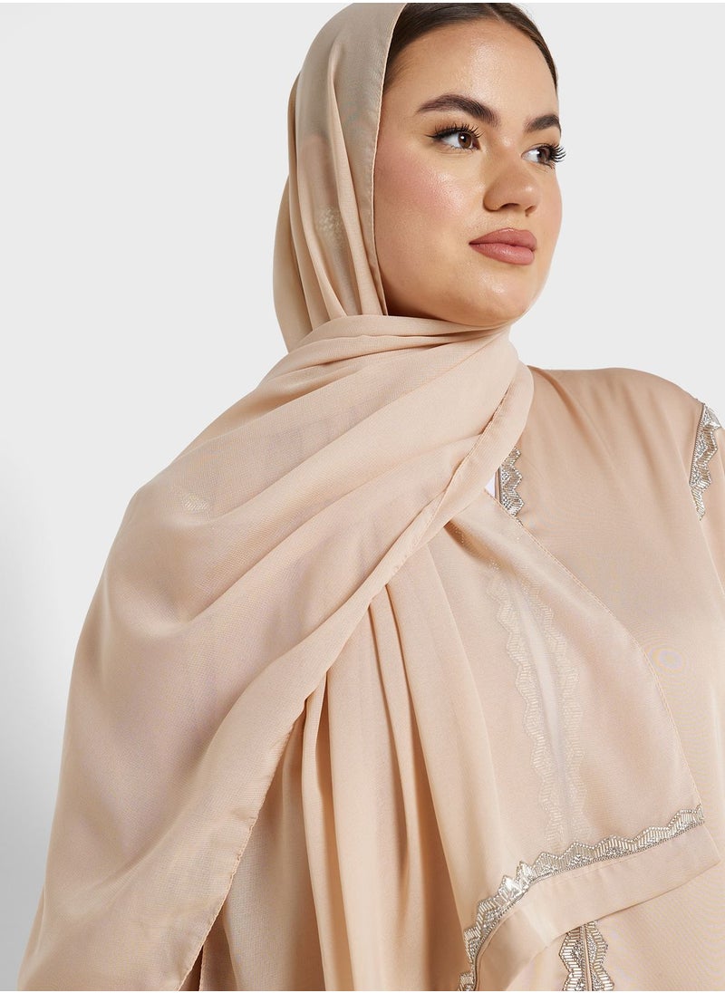 Khizana - Embellished Detail Abaya With Sheila - Image 1