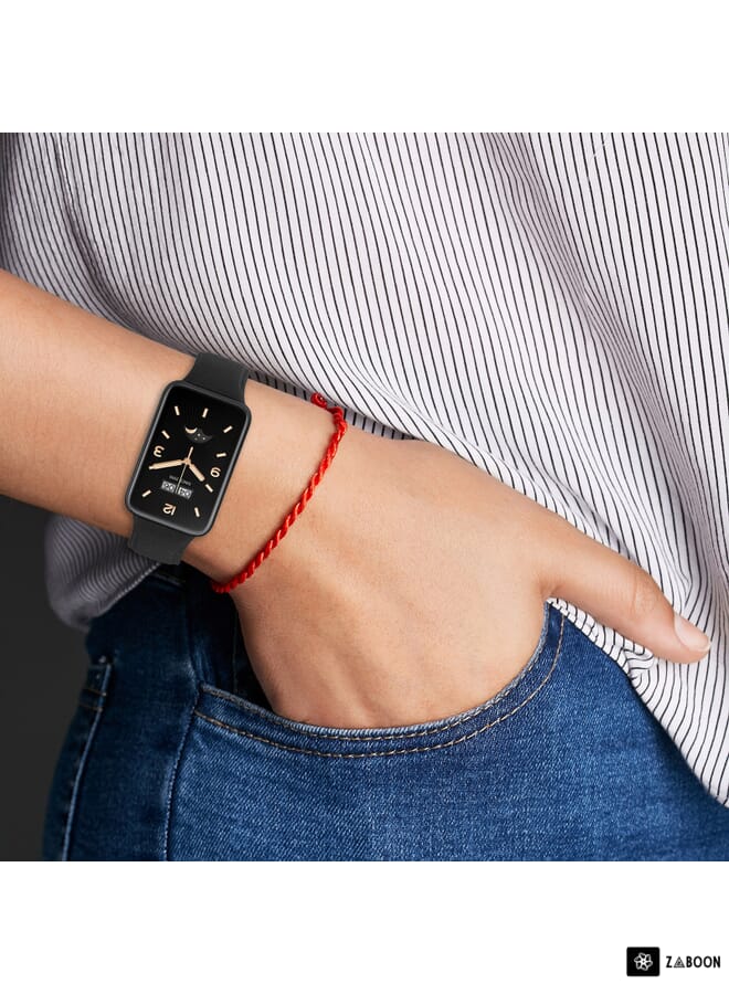 Watch Band For Xiaomi Mi Band 7 Pro Litchi Texture Leather  - Image 4