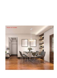 Excefore Ceiling Pendant & Lamp Holder - Ceiling Rose & Light Pendant E27 Bulbs Fitting Set with Braided Fabric Cable - White Cable  - Image 2