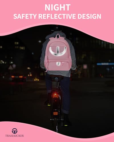 TRAILKICKER Basketball Bag Backpack for Women with Ball & Shoes Compartment 30L Capacity Lightweight Breathable Girls Soccer Ball Bag Backpack Fit Volleyball Football Sports Travel School Gym Pink - Image 2