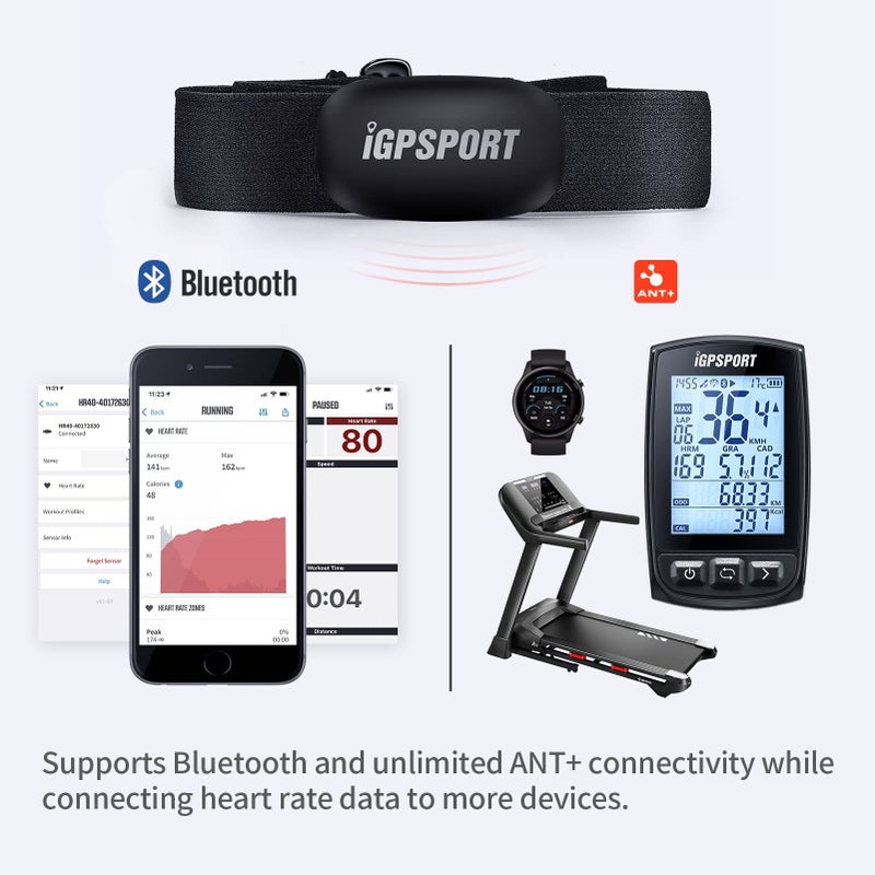 iGPSPORT for Running Cycling Gym Compatible with Garmin Polar Wahoo Bike Computer - Image 4