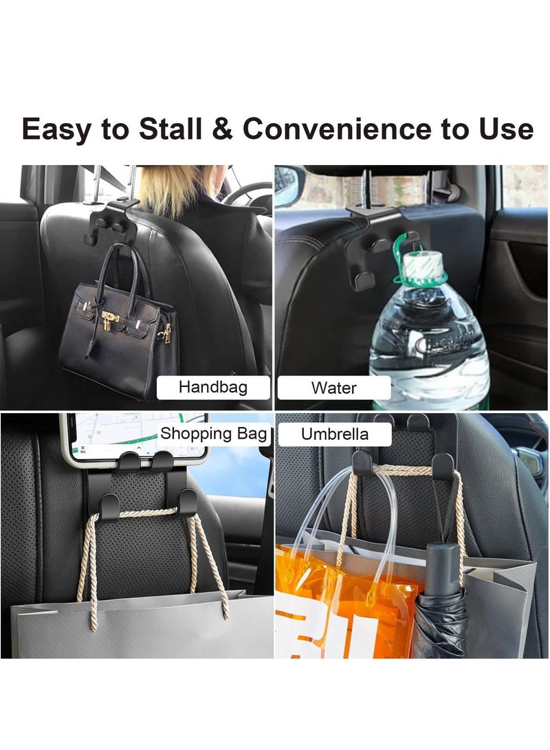 RATSAW Car Headrest Hooks 2 Pack 2023 Upgraded 2 in 1 Car Vehicle Seat Headrest Hanger Holder Hooks Universal Vehicle Backseat Hanger Interior Accessories for Handbag and Bag  - Image 2