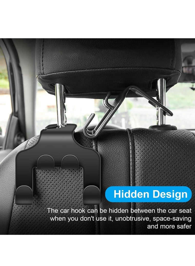 RATSAW Car Headrest Hooks 2 Pack 2023 Upgraded 2 in 1 Car Vehicle Seat Headrest Hanger Holder Hooks Universal Vehicle Backseat Hanger Interior Accessories for Handbag and Bag  - Image 4