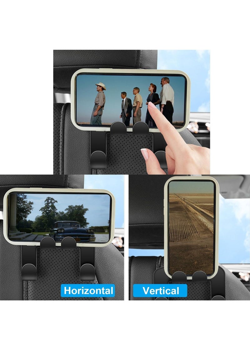 RATSAW Car Headrest Hooks 2 Pack 2023 Upgraded 2 in 1 Car Vehicle Seat Headrest Hanger Holder Hooks Universal Vehicle Backseat Hanger Interior Accessories for Handbag and Bag  - Image 5