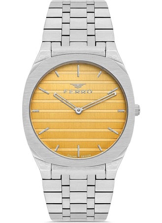 FERRO FM43004A-4 Men's Wristwatch Silver Orange Color New Season + Bracelet Gift  - Image 1