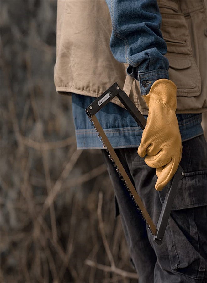 Folding Hand Saw with Storage Pouch for Fast Wood Tree Cutting Shark teeth Straight Saw Emergency Survival Backpacking Gear for Camping Backpacking Hiking Hunting - Image 1