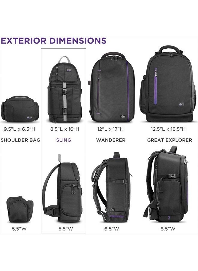 Altura Photo - Camera Sling Bag DSLR - Camera Backpack for Canon, Nikon, Sony & GoPro Bag - Crossbody Camera Bag for Photographers - Camera Accessories - Image 1