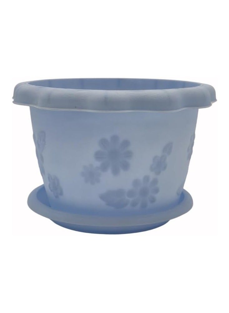 Generic FG ZAIN Round Flower Pots with Bottom Tray – Pack of 5  - Image 3