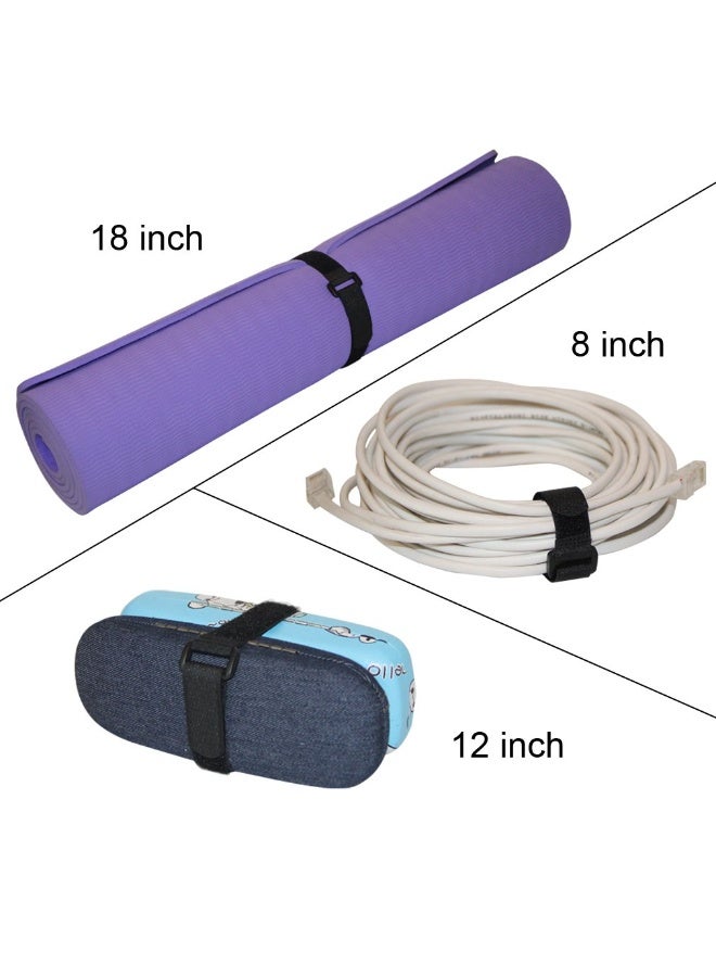 Reusable Fastening Cable Straps and Cable Ties Set 20 Pack(8-12-18) by,Adjustable Multi-Purpose Hook and Loop Cord Ties to Keep Cords Organized and Tidy - Image 5
