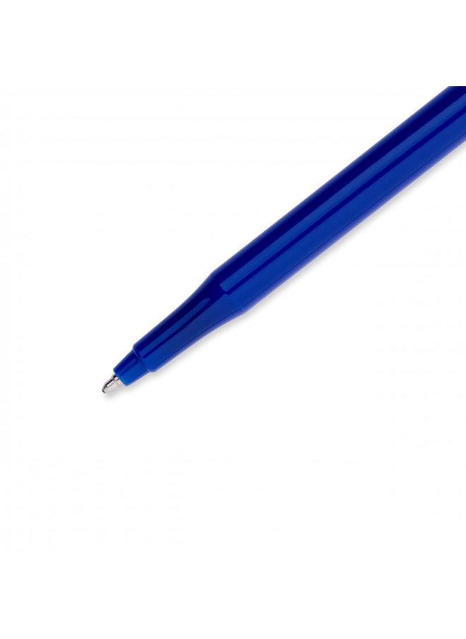 Paper Mate Paper Mate EraserMate Erasable Pen, Medium Point, Blue, Box of 12  - Image 2