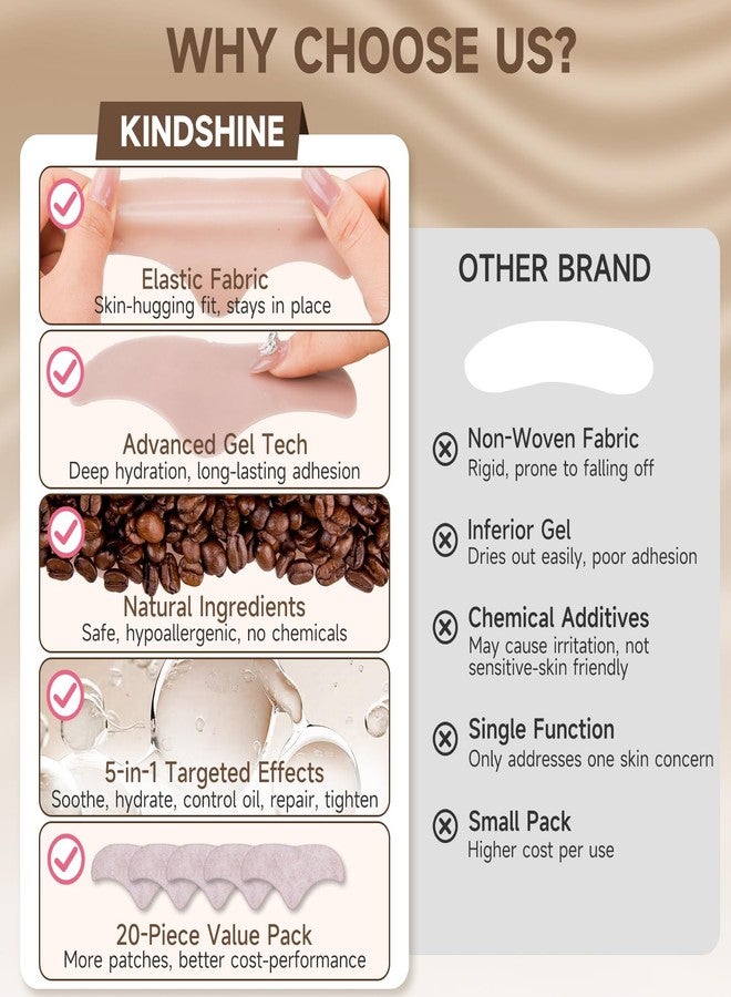 kindshine 20PCS Forehead Wrinkle Patches, Forehead Face Masks, Anti Wrinkle Facial Patches with Hyaluronic Acid & Collagen, Overnight Forehead Patches for Wrinkles - Image 5
