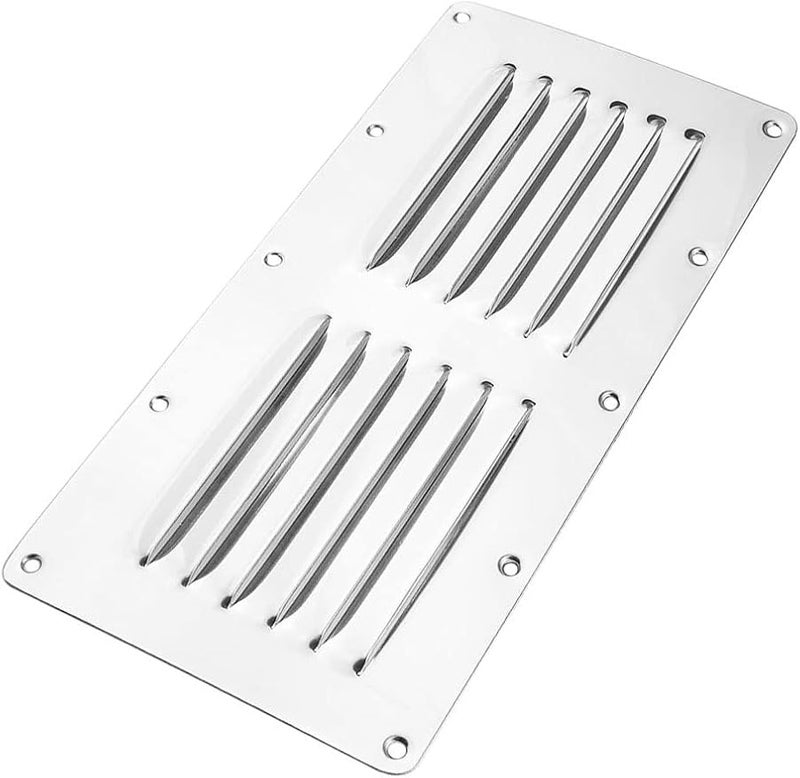 316 Stainless Steel Rectangular Louvered Air Vent Grill Marine Boat Replacement Ventilation Grille - Image 3