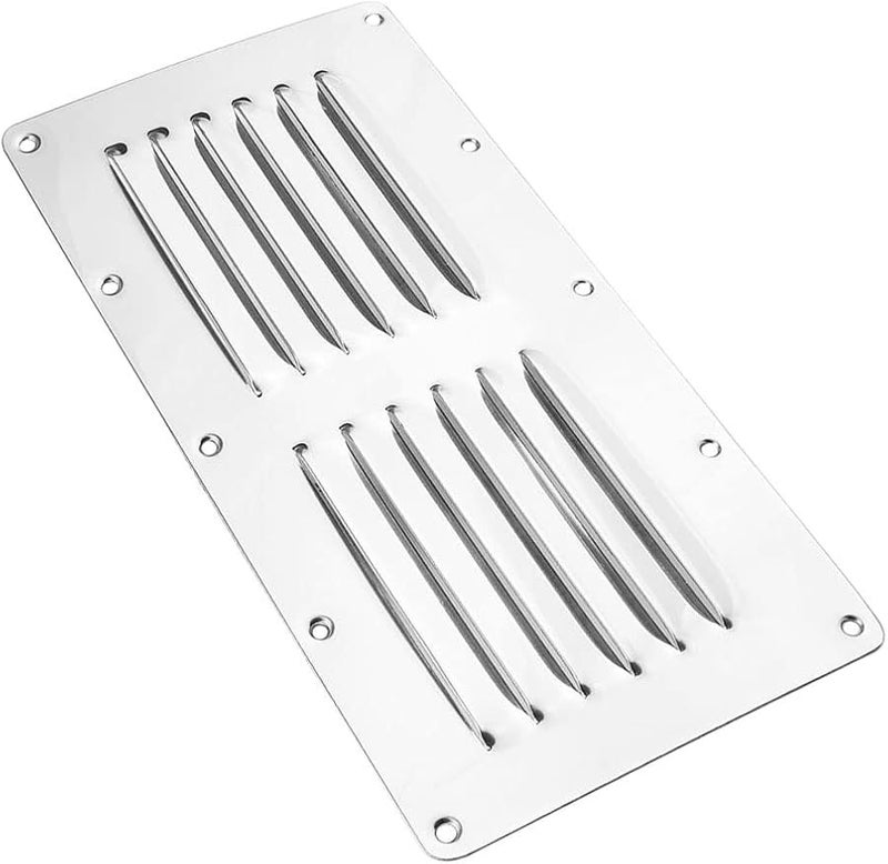 316 Stainless Steel Rectangular Louvered Air Vent Grill Marine Boat Replacement Ventilation Grille - Image 4
