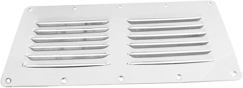 316 Stainless Steel Rectangular Louvered Air Vent Grill Marine Boat Replacement Ventilation Grille - Image 1