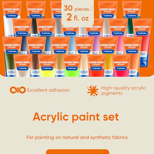 7 Artists Pink Fabric Paint 2 fl. oz Tube – Permanent Fabric Paint Pink for Clothes | Textile Clothing Paints for Cotton and Synthethic Fabrics, Furniture Upholstery, Shoes, Sneakers, T-Shirt, Tote Bags - Image 2