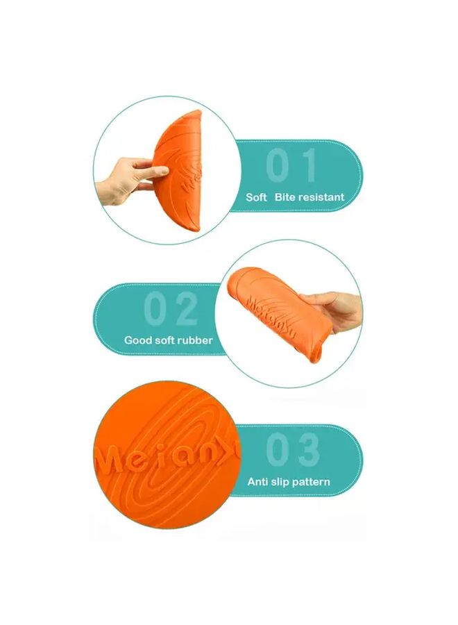 Durable Orange Green Purple Red Flying Disc Dog Toy 8.66 Inch Multipurpose Interactive Outdoor Chew Play - Image 5