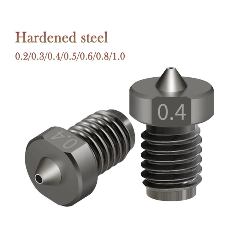 3D Printer Extruder Nozzle 0.4mm Hardened Steel 50 Overall Hardness - Leak-proof Tight Joints Smooth Wire Delivery Nozzle for 1.75mm 3D Printer Users - Image 3