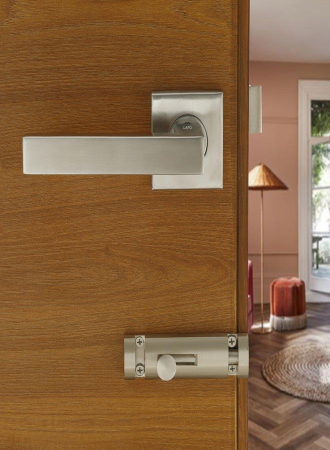 LAPO Heavy Duty Door Locks for Bathroom, Door Lock Without Key for Balcony, Door Handlesets Without Key for Storeroom, Handle Lock for Pooja Ghar, Balcony | Matt Finish | 3 Years Warranty CMH-28T - Image 5