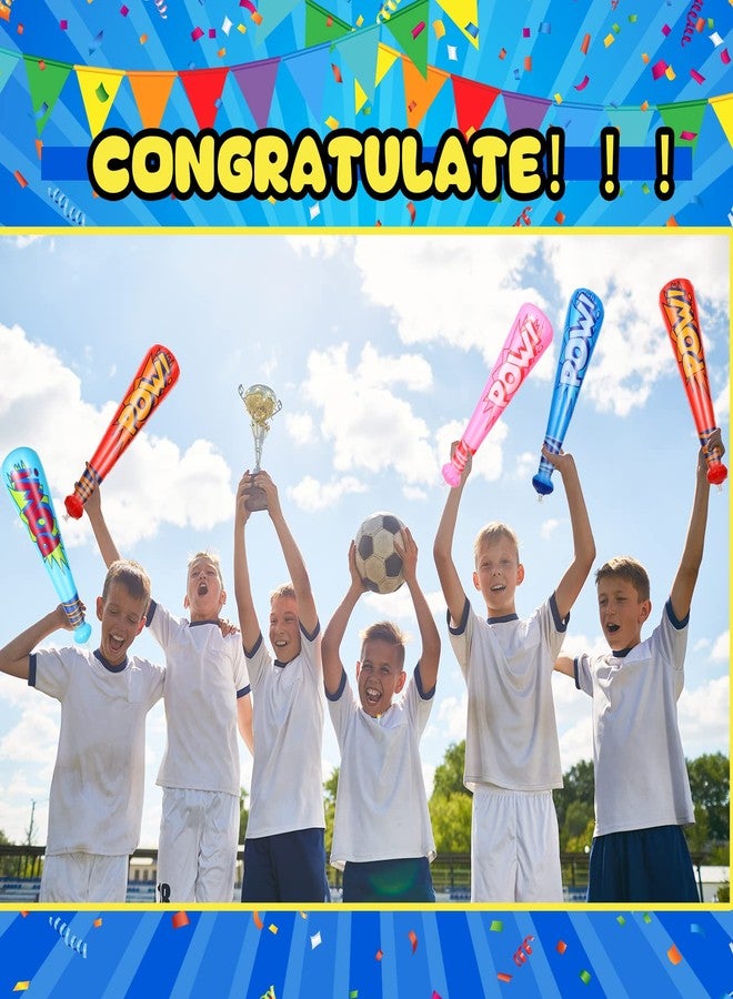 Seematn 32 Pcs Pow Inflatable Baseball Bats and Punch Balloons 18 Inch Inflatable Bat Toy Carnival Prizes Goodie Bag Stuffers for Boys Birthday Games Party Favors - Image 4