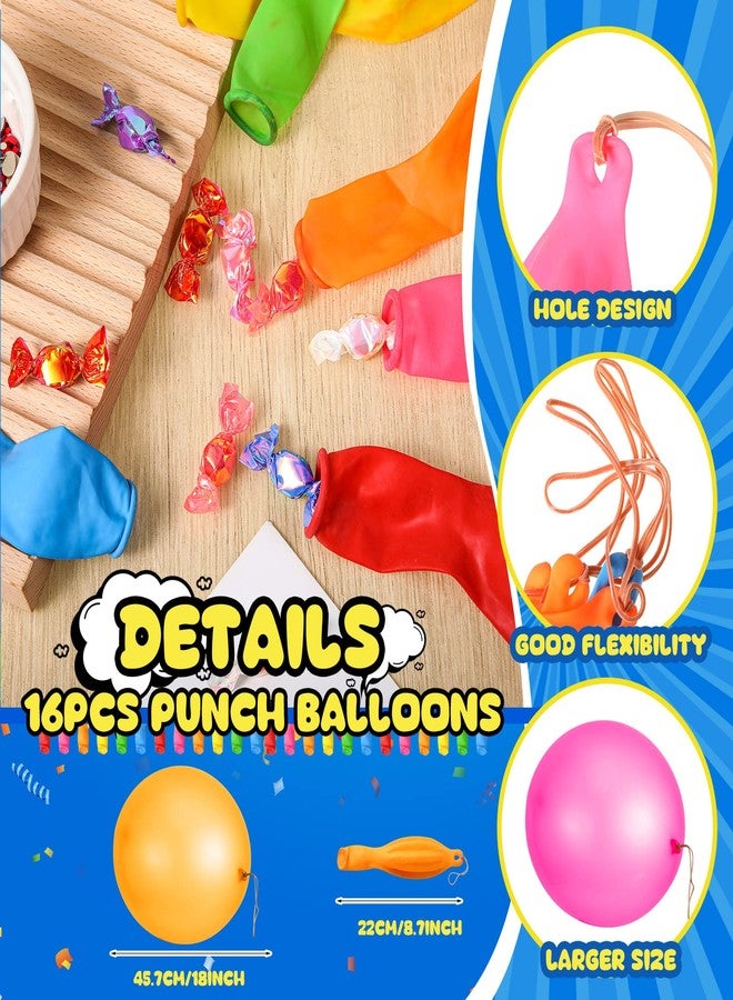 Seematn 32 Pcs Pow Inflatable Baseball Bats and Punch Balloons 18 Inch Inflatable Bat Toy Carnival Prizes Goodie Bag Stuffers for Boys Birthday Games Party Favors - Image 3