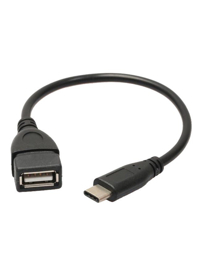 NIBEMINENT USB 3.1 Type-C USB-C Otg Cable USB3.1 Male To USB2.0 Type-A Female Adapter Cord Black