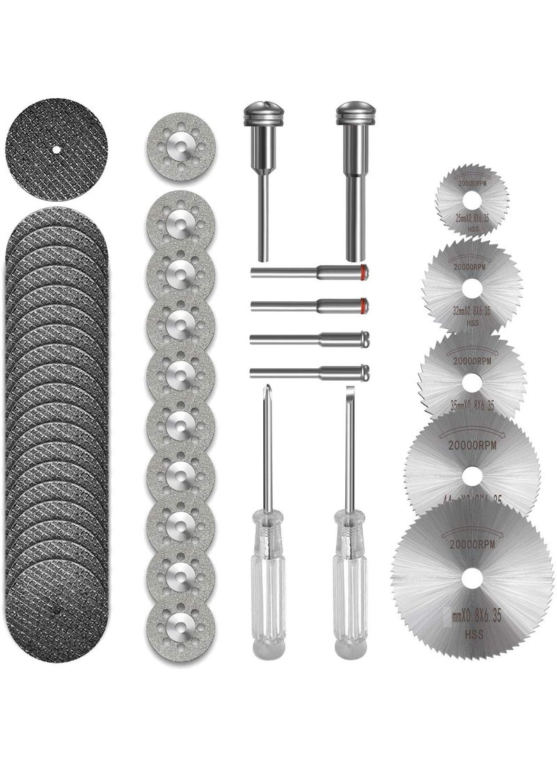 DIY Crafts DIY Crafts Pack of 150 Pcs Kit MultiCombo Kit Cutting Wheel Set Rotary Tool HSS Circular Saw Blades Resin Cutting Discs Diamond Cutting Wheels ScrewdrivPack of 150 Pcs Kit MultiCombo Kit  - Image 1