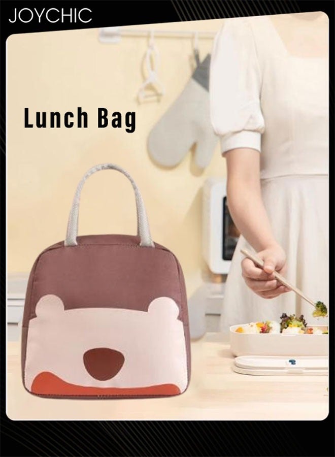 جوي شيك Lovely Cartoon Design Portable Lunch Bag Water and Oil Proof  Food Insulation Bag with Handle Strap for  School Office Work Travel Outdoor - Image 1