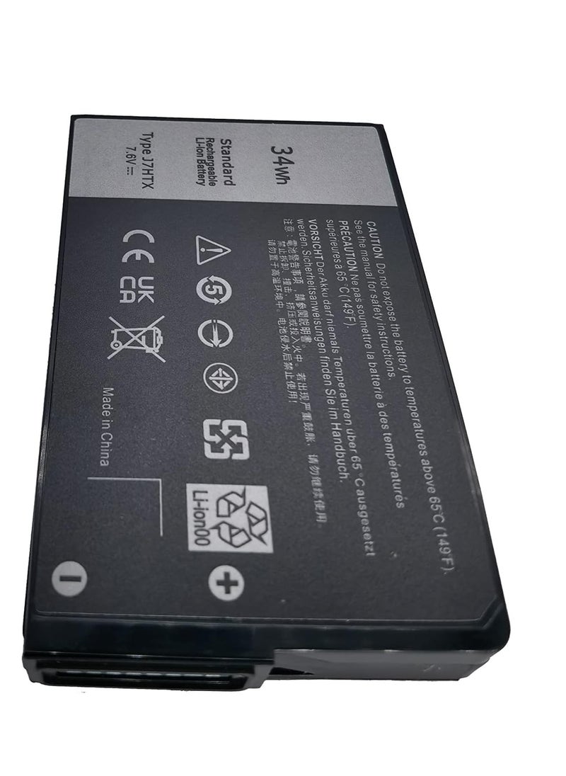 Generic - Replace J7HTX 7XNTR Battery for/Dell' Latitude 7202 7212 7220 Rugged Extreme Tablet Series 02JT7D 2JT7D FH8RW VW5Y4 J82G5 451-BBOR 451-BCCO - Image 1