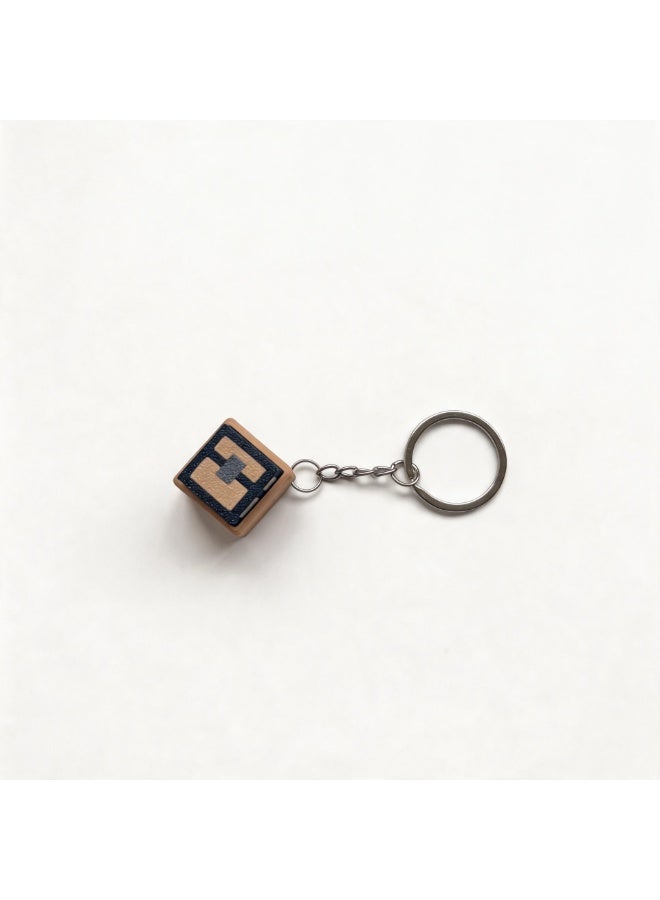 general Blocky keycap keychains, 6 mixed designs, press-to-depress, fingertip toy, student backpack charm, Minecraft game peripheral. - Image 2