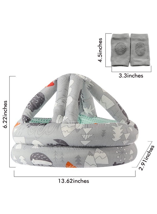 N.C Baby Safety Helmet Infant Toddler Breathable & Adjustable Head Cushion Bumper Bonnet for Running Walking Crawling（Grey Forest） - Image 4