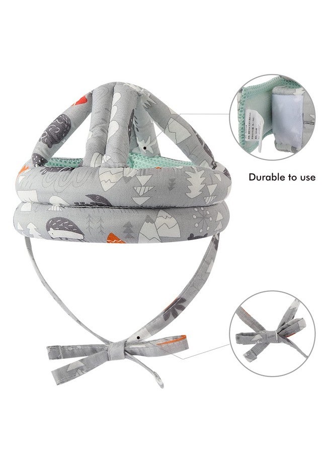 N.C Baby Safety Helmet Infant Toddler Breathable & Adjustable Head Cushion Bumper Bonnet for Running Walking Crawling（Grey Forest） - Image 2