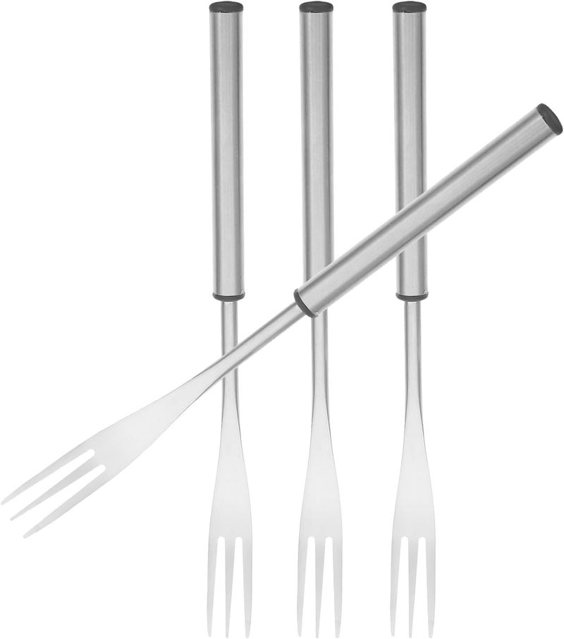 4pcs Long Stainless Steel Hotpot and Bbq Fondue Forks with Non-slip Handles for Cheese, Chocolate, and Marshmallow Roasting, Suitable for Family Gatherings and Kitchen Use - Image 1
