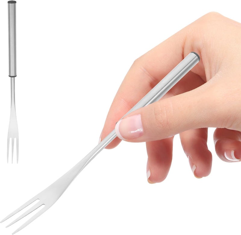 4pcs Long Stainless Steel Hotpot and Bbq Fondue Forks with Non-slip Handles for Cheese, Chocolate, and Marshmallow Roasting, Suitable for Family Gatherings and Kitchen Use - Image 3