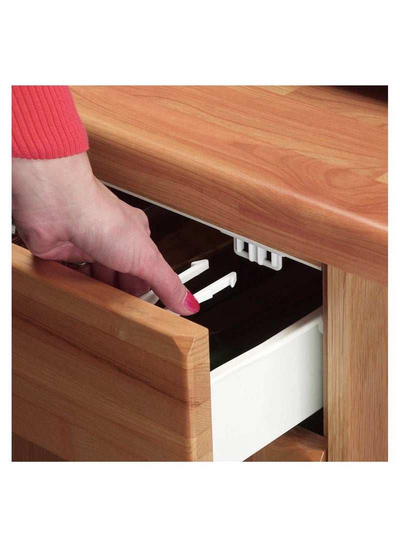 Clippasafe Self-Adhesive Cupboard & Drawer Locks White Pack Of 2  - Image 2