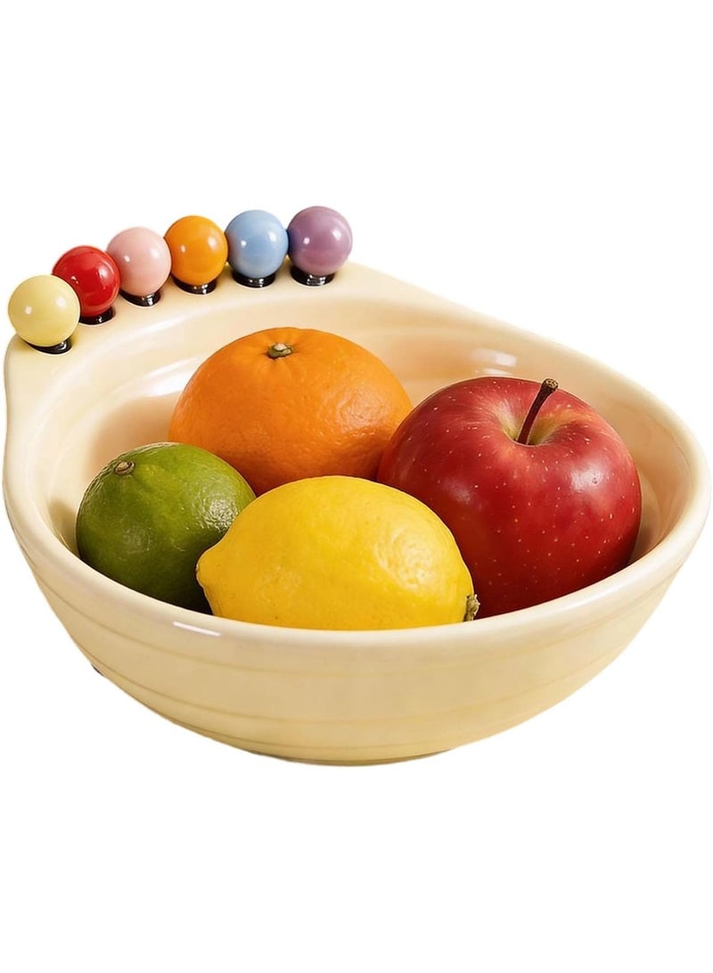Fruit Serving Bowl with Stainless Steel Forks Snacks Holder for Family Gatherings and Parties Portable Treat Bowl - Image 5