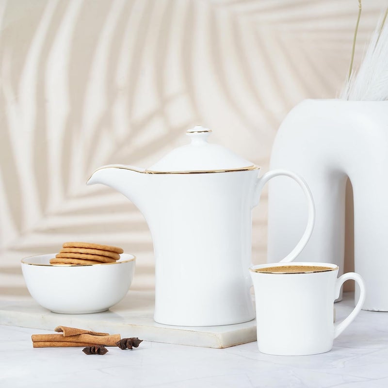 Dandy lines England by DATA Bone China Dandy Lines Gold Band Coffee Set 65005 Pack Of 10 600 ML - Image 1