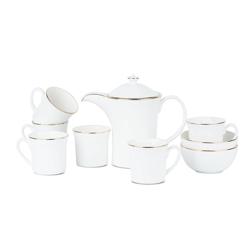 Dandy lines England by DATA Bone China Dandy Lines Gold Band Coffee Set 65005 Pack Of 10 600 ML - Image 2