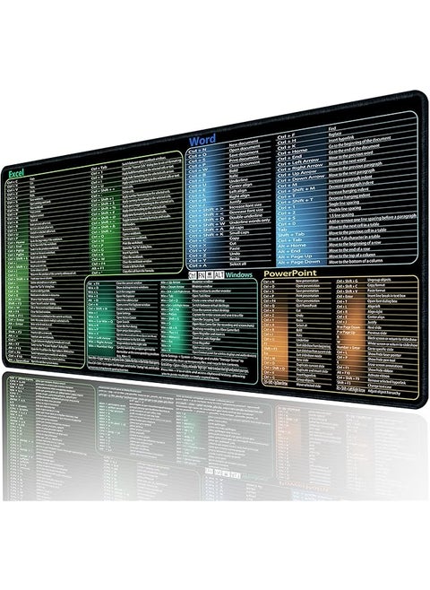Excel Word Windows Ppt Cheat Sheet Mousepad Extra Large Office Desk Accessories Desk Mat Office Keyboard Shortcuts Mouse Pad Non Slip Desk Mouse Pad Computer Gaming Desk Pad