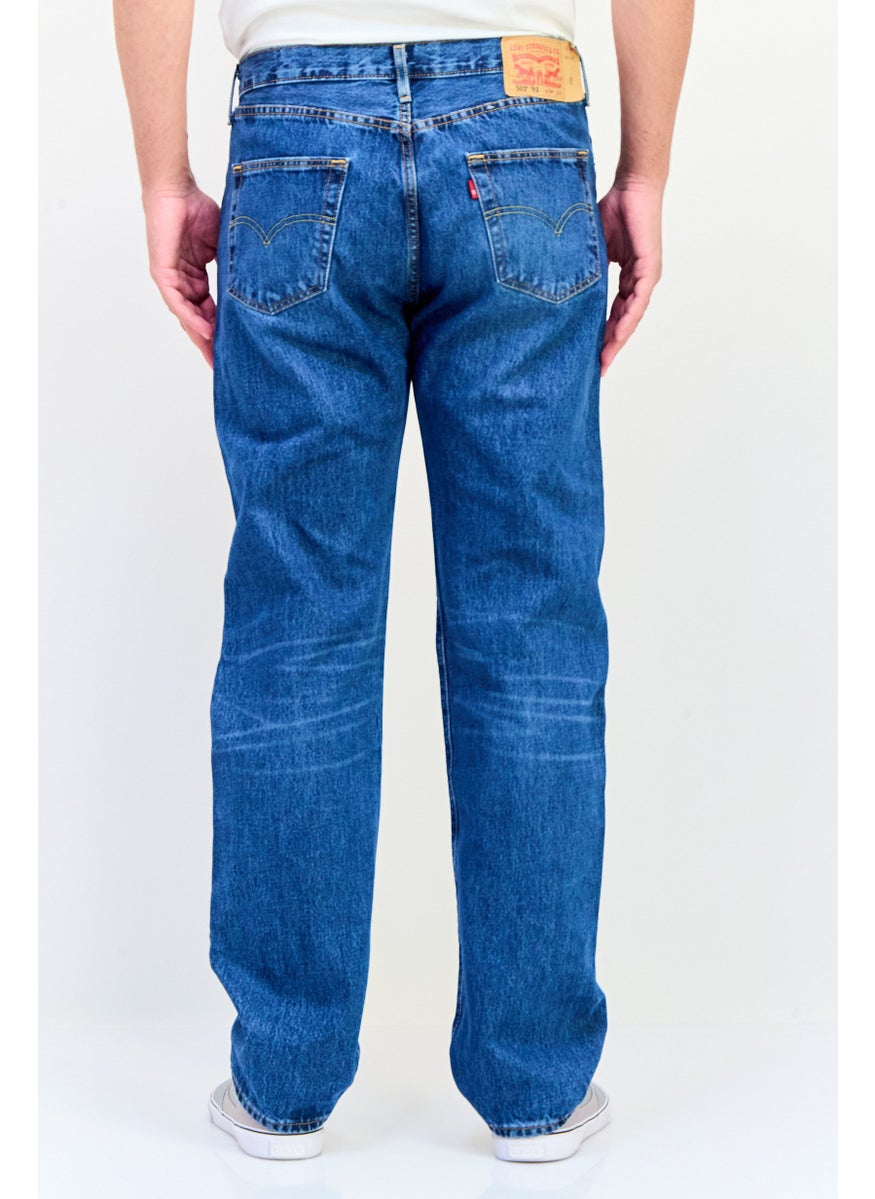 Levi's Men Straight Fit Distressed No Stretch Denim, Blue  - Image 3