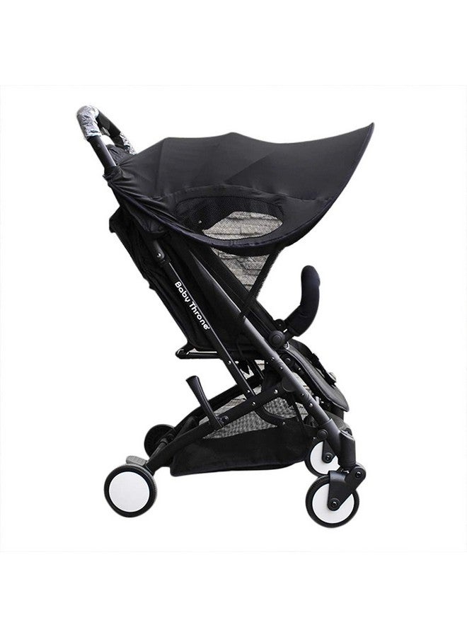 Clobeau Baby Stroller Sun Shade Sun Protection Pram For Strollers Car Seats Pushchair Buggy Sunshade Parasol Sun Rain Canopy Cover Protection Stroller Accessories Awning Antiuv Umbrella Sun Shade (Black) - Image 3