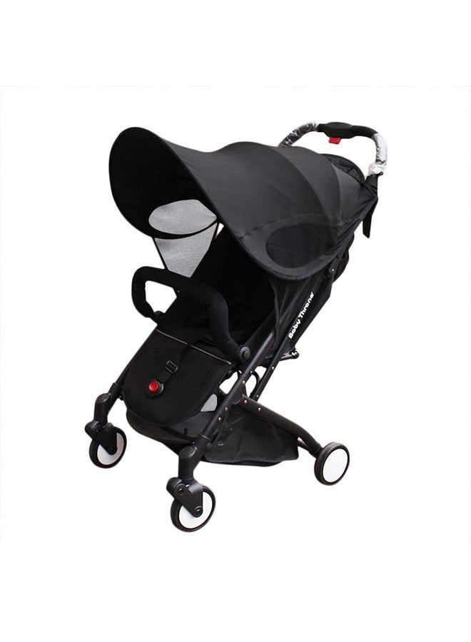 Clobeau Baby Stroller Sun Shade Sun Protection Pram For Strollers Car Seats Pushchair Buggy Sunshade Parasol Sun Rain Canopy Cover Protection Stroller Accessories Awning Antiuv Umbrella Sun Shade (Black) - Image 2