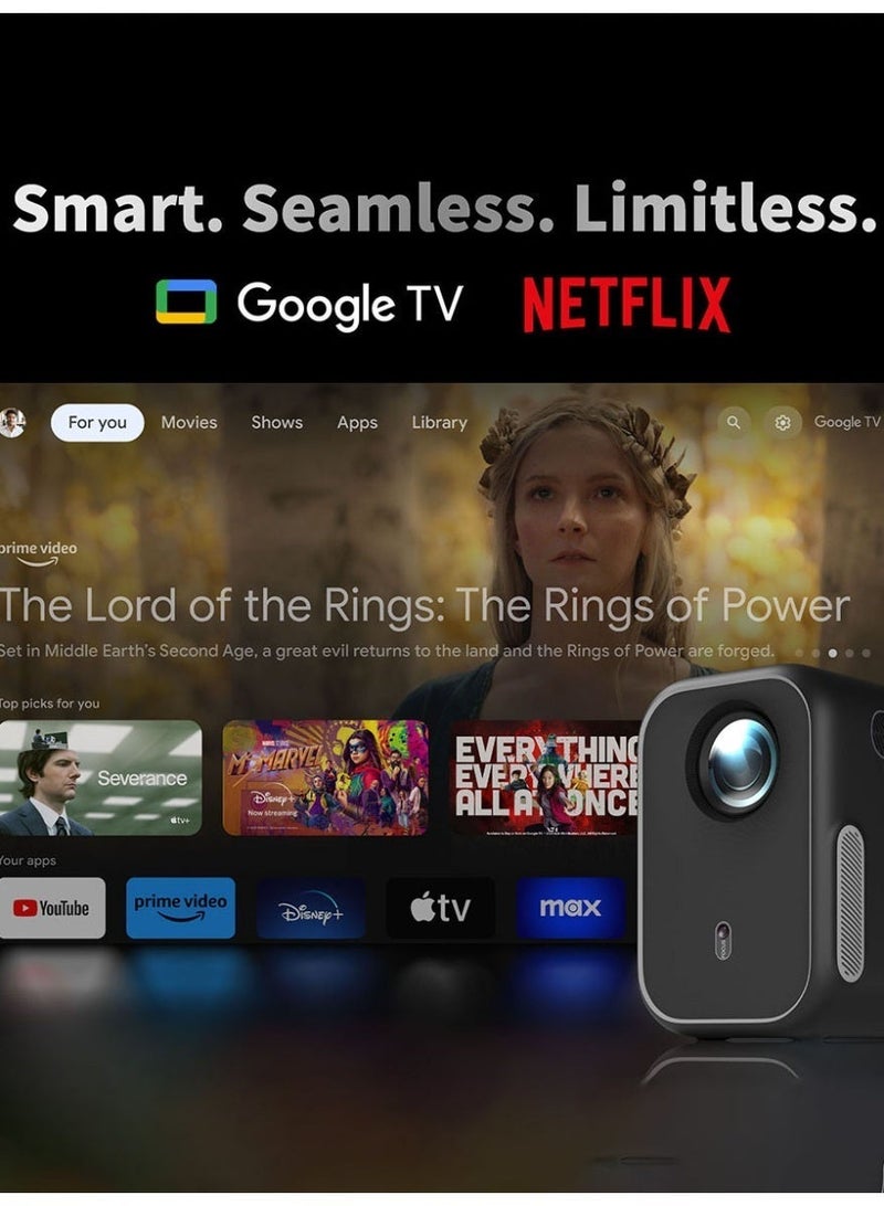 WUPRO Cinema Smart Projector G2 with  Google  System (Chromecast Support) Classic Mini Model - Image 3