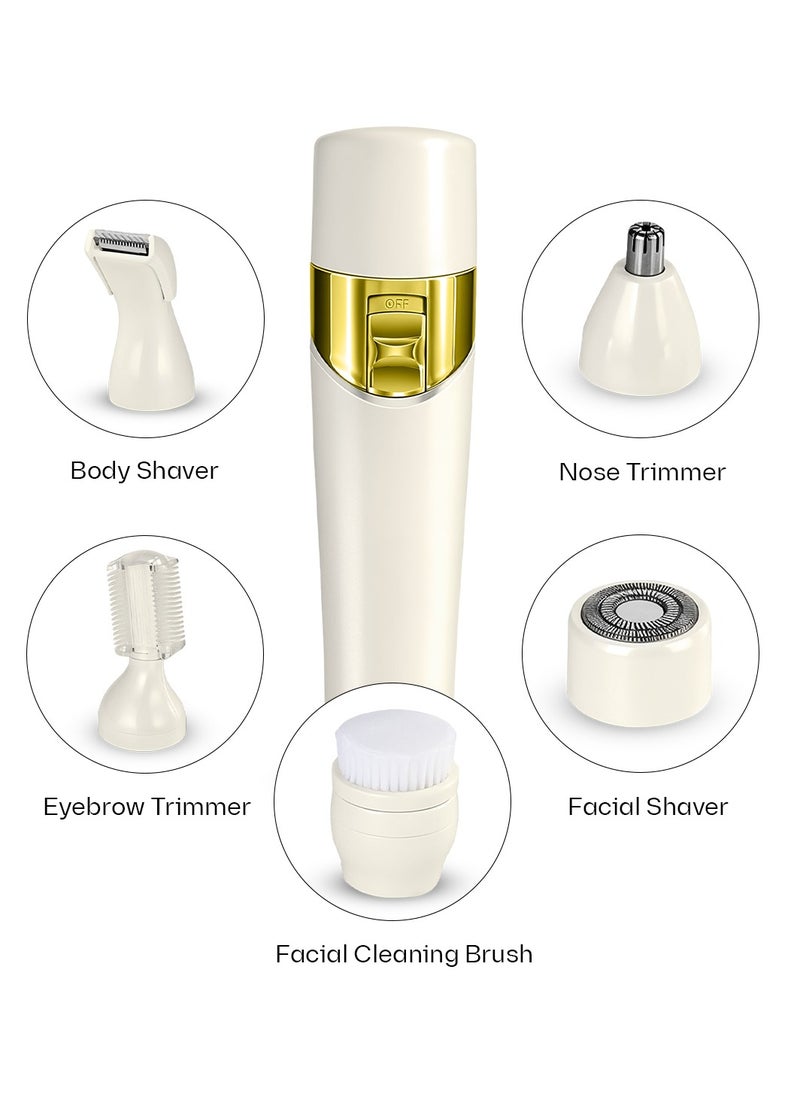 DINGLING - DINGLING RF-110 5-in-1 Women's Grooming Kit USB Rechargeable Multi-Trimmer Set with Facial Brush Nose Eyebrow Bikini Body Shaver Electric Hair Removal Device – 5V 3W - Image 1