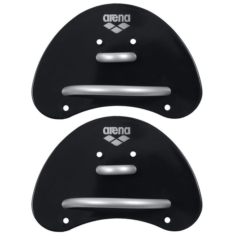 Arena Unisex Adult Elite Finger Swimming Paddle for Men and Women Pool Exercise Equipment for Swimming and Technique Training, Black/Silver, Small - Image 1