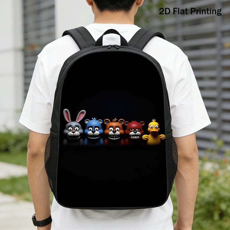 Fashion creepy animatronic animal characters Backpack Water Resistant Adjustable 2D Flat Print for work commute outing for Unisex - Image 1