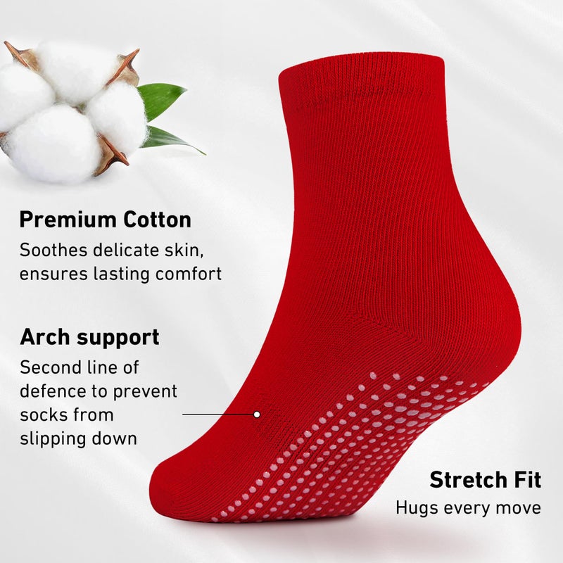 GRPSKCOS Toddler Non Slip Socks 12 Pairs Girls Grip Socks Anti Skid Sock for Girlsï¼ˆ#1 Multicolor, 1-3T - Image 4
