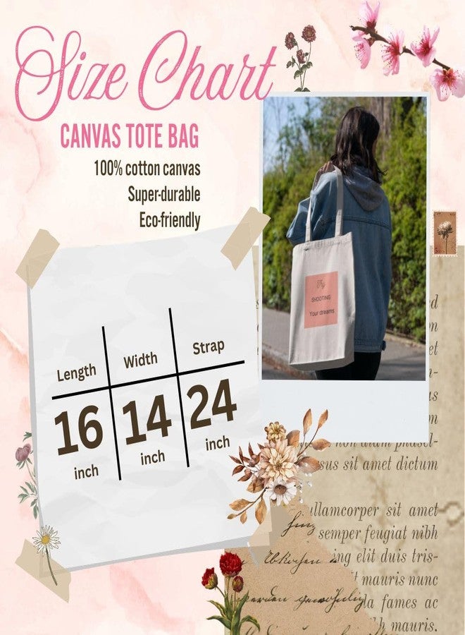 ARTBUG Tote Bag for Women with zip, Aesthetic Canvas tote bag for college girls, office, stylish and reusable - Limited - D No - 092 - Image 4