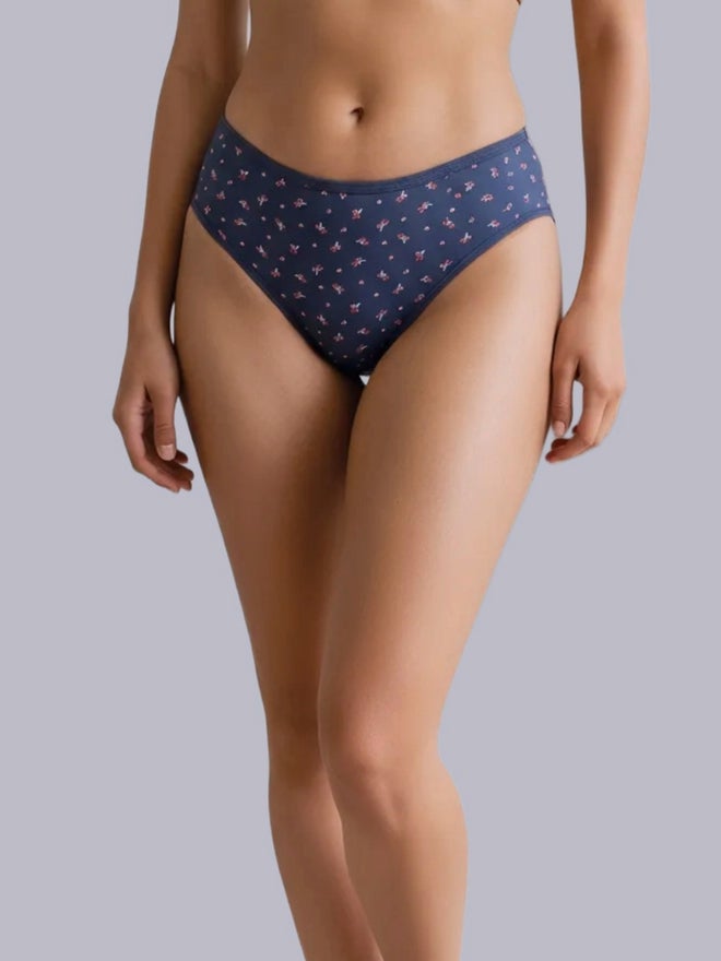 Eden Pack of 3 - Cotton Ditsy Print Hipster Briefs - Image 5